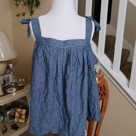 ANA Linen/ Rayon Tank Blue XXLT NWT - Picture 1 of 5